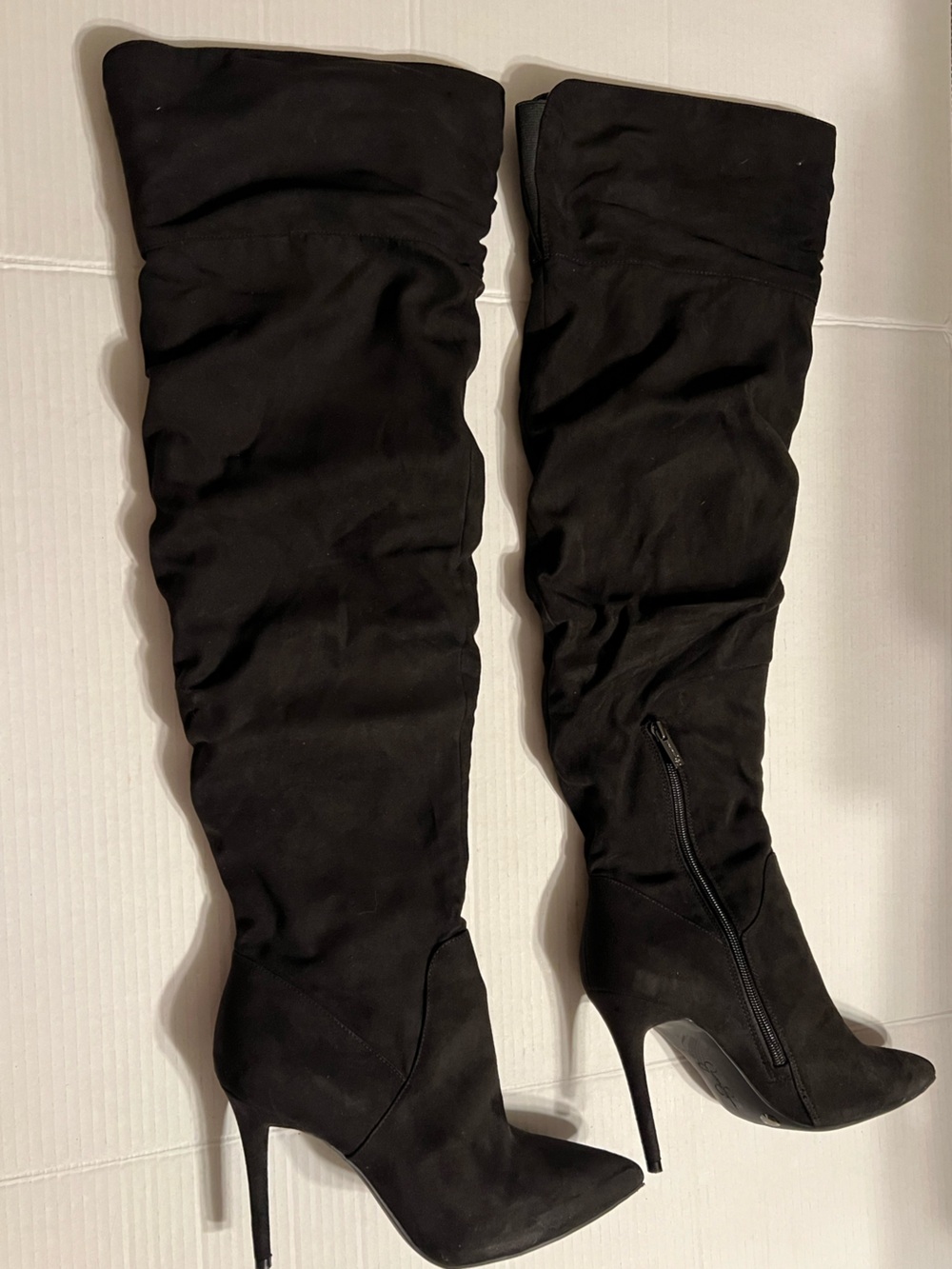 Jessica Simpson Black Faux Suede Over the Knee Boots